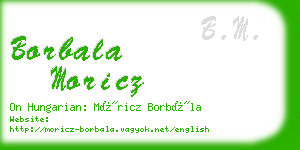 borbala moricz business card